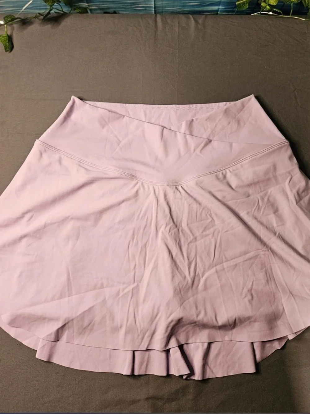 HALARA Light Pink Skater Skirt with High Waist
